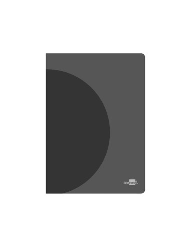Libreta liderpapel 360 tapa de plastico a4 48 hojas 90g m2 horizontal con doble margen tapa negra