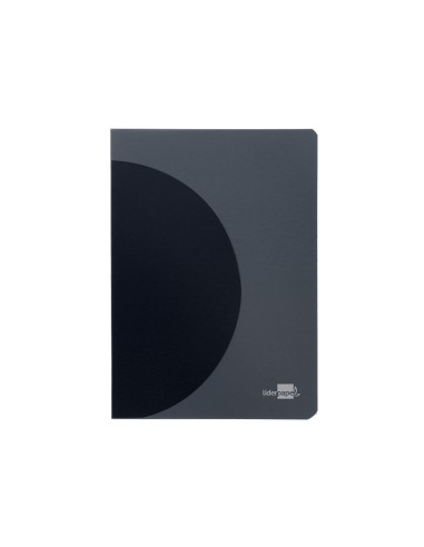 Libreta liderpapel 360 tapa de plastico a4 48 hojas 90g m2 horizontal con doble margen tapa negra