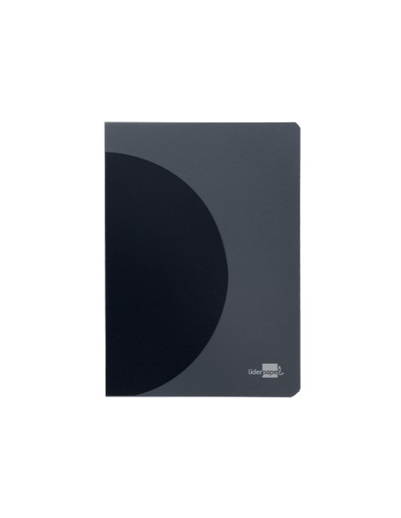 Libreta liderpapel 360 tapa de plastico a4 48 hojas 90g m2 horizontal con doble margen tapa negra