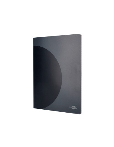 Libreta liderpapel 360 tapa de plastico a4 48 hojas 90g m2 horizontal con doble margen tapa negra