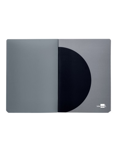 Libreta liderpapel 360 tapa de plastico a4 48 hojas 90g m2 horizontal con doble margen tapa negra