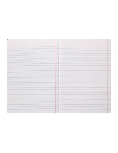 Libreta liderpapel 360 tapa de plastico a4 48 hojas 90g m2 horizontal con doble margen tapa negra