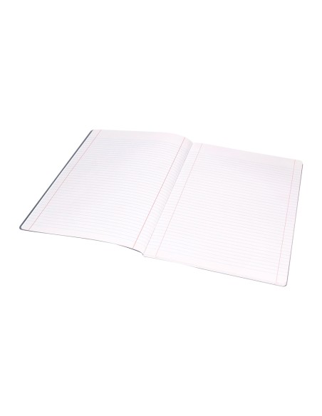 Libreta liderpapel 360 tapa de plastico a4 48 hojas 90g m2 horizontal con doble margen tapa negra