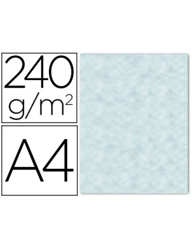 Papel color liderpapel pergamino con bordes a4 240gr azul pack de 10 hojas