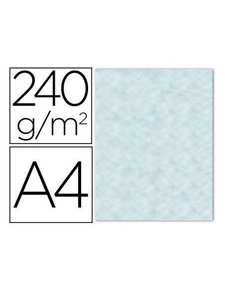 Papel color liderpapel pergamino con bordes a4 240gr azul pack de 10 hojas