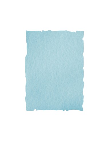 Papel color liderpapel pergamino con bordes a4 240gr azul pack de 10 hojas