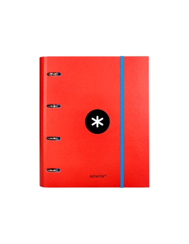 Carpeta con recambio antartik a4 cuadro 5mm forrada 4 anillas 40mm redondas colores surtidos