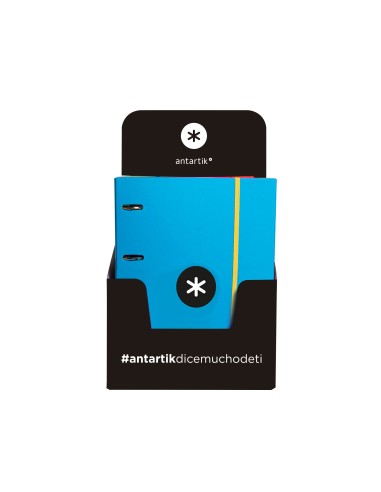 Carpeta con recambio antartik a4 cuadro 5mm forrada 4 anillas 25mm redondas colores surtidos