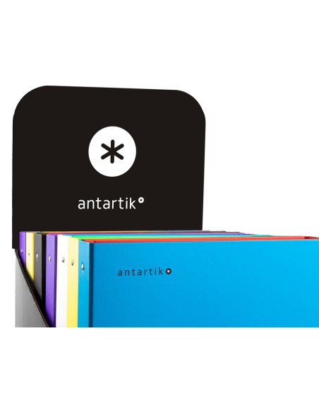 Carpeta 4 anillas 40 mm mixtas antartik a4 forrada colores surtidos