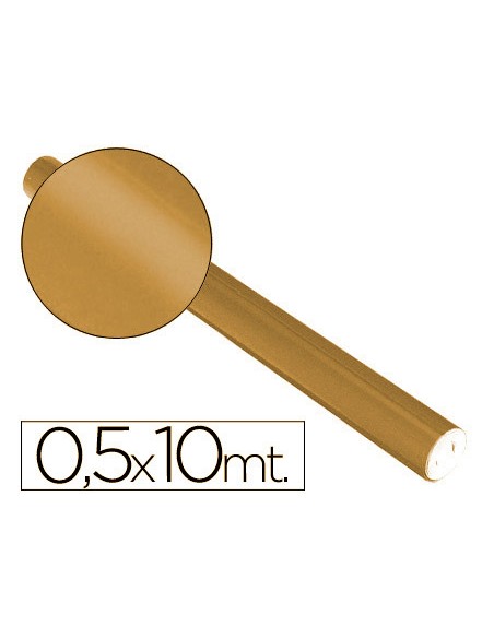 Papel metalizado cobre rollo continuo de 05 x 10 mt