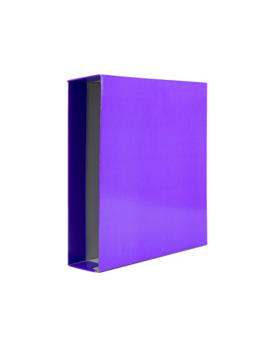 Caja archivador liderpapel de palanca carton folio documenta lomo 75 mm lila