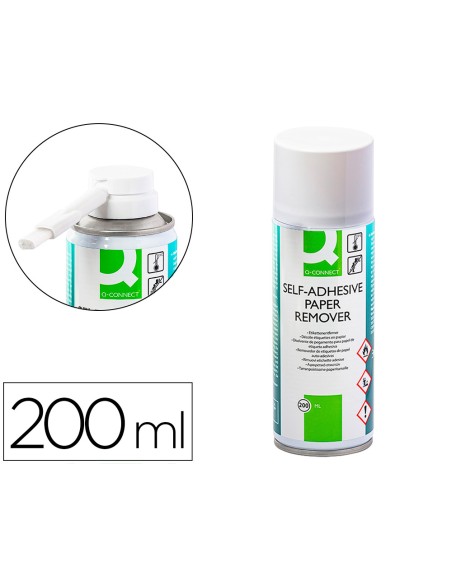 Limpiador de pegamento q connect para etiqueta adhesiva bote de 200 ml
