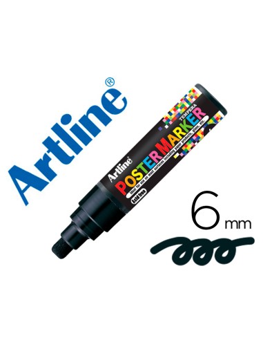 Rotulador artline poster marker epp 6 neg punta redonda 6 mm color negro