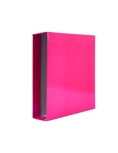 Caja archivador liderpapel de palanca carton din a4 documenta lomo 75 mm rosa