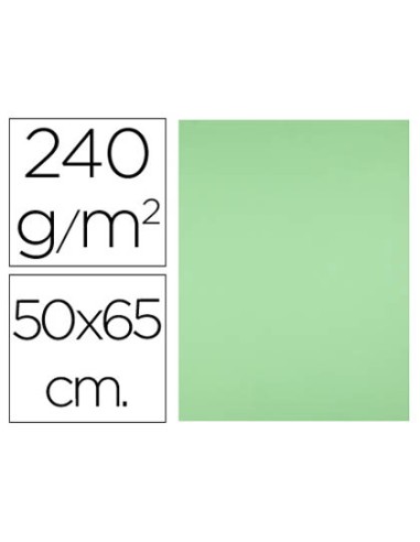 Cartulina liderpapel 50x65 cm 240g m2 verde hierba paquete de 25 hojas