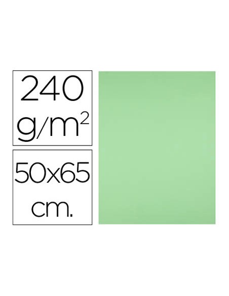Cartulina liderpapel 50x65 cm 240g m2 verde hierba paquete de 25 hojas