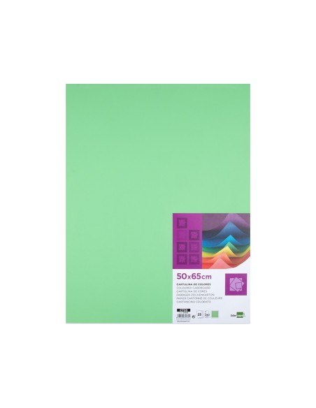 Cartulina liderpapel 50x65 cm 240g m2 verde hierba paquete de 25 hojas