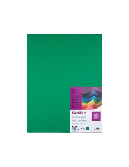 Cartulina liderpapel 50x65 cm 240g m2 verde pistacho paquete de 25 hojas