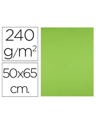 Cartulina liderpapel 50x65 cm 240g m2 verde paquete de 25 hojas