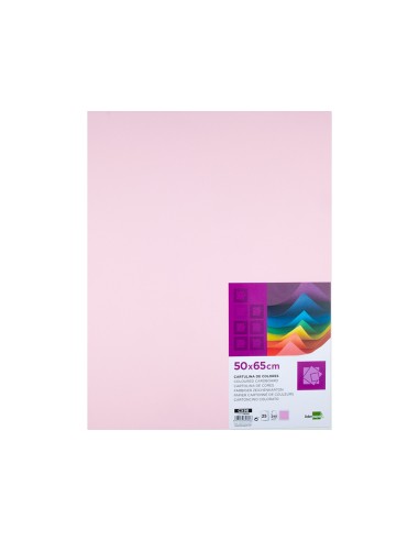 Cartulina liderpapel 50x65 cm 240g m2 rosa paquete de 25 hojas