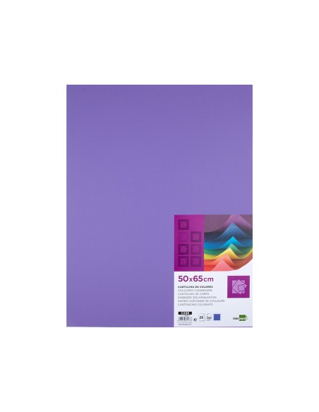 Cartulina liderpapel 50x65 cm 240g m2 purpura paquete de 25 hojas