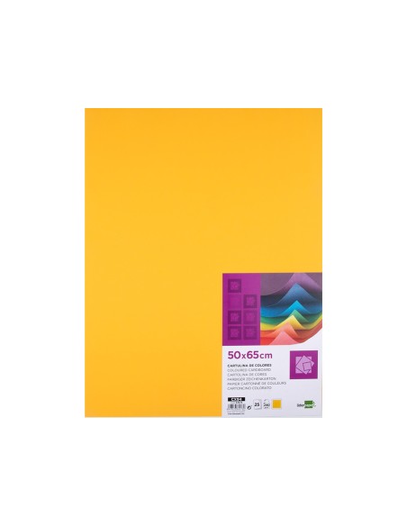 Cartulina liderpapel 50x65 cm 240g m2 oro viejo paquete de 25 hojas