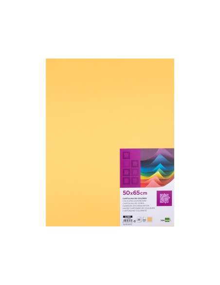 Cartulina liderpapel 50x65 cm 240g m2 oro paquete de 25 hojas