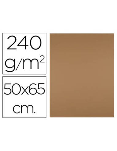 Cartulina liderpapel 50x65 cm 240g m2 marron escolar paquete de 25 hojas
