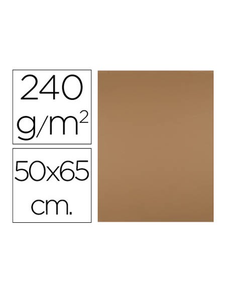 Cartulina liderpapel 50x65 cm 240g m2 marron escolar paquete de 25 hojas