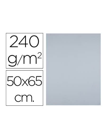 Cartulina liderpapel 50x65 cm 240g m2 gris paquete de 25 hojas