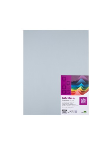 Cartulina liderpapel 50x65 cm 240g m2 gris paquete de 25 hojas