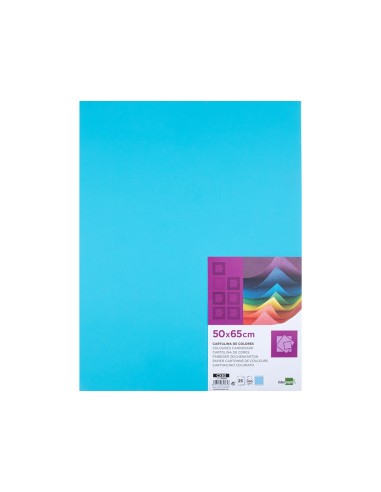 Cartulina liderpapel 50x65 cm 240g m2 celeste paquete de 25 hojas