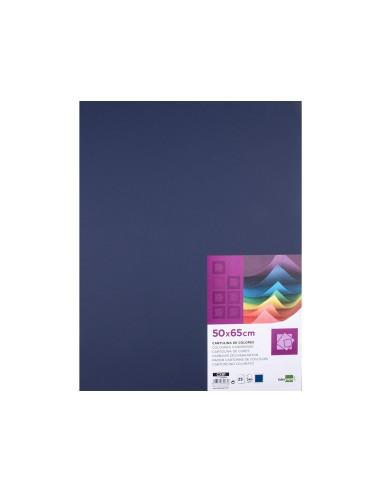 Cartulina liderpapel 50x65 cm 240g m2 azul zafiro paquete de 25 hojas