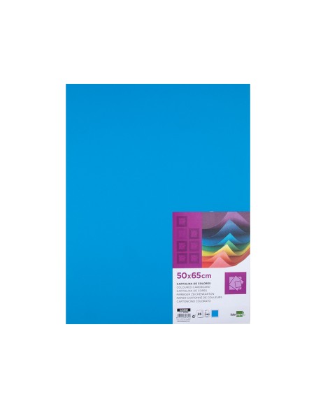 Cartulina liderpapel 50x65 cm 240g m2 azul turquesa paquete de 25 hojas