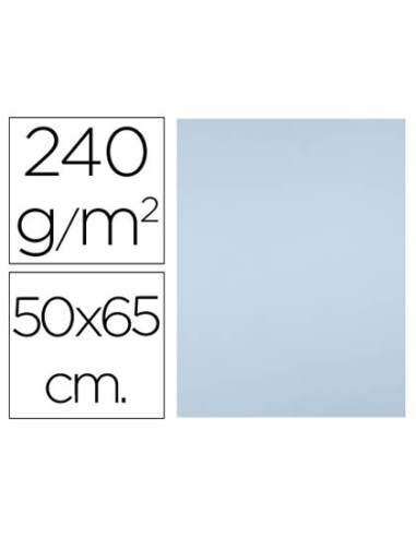 Cartulina liderpapel 50x65 cm 240g m2 azul paquete de 25 hojas