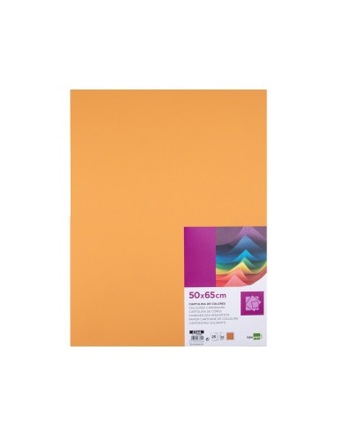 Cartulina liderpapel 50x65 cm 240g m2 avellana paquete de 25 hojas