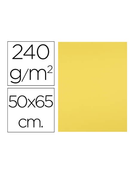 Cartulina liderpapel 50x65 cm 240g m2 amarillo limon paquete de 25 hojas
