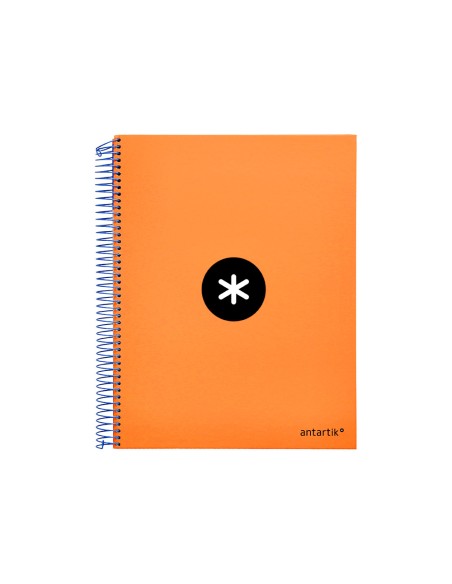 Cuaderno espiral liderpapel a4 micro antartik tapa forrada 120 h 100g cuadro 5 mm color naranja promo caran d ache
