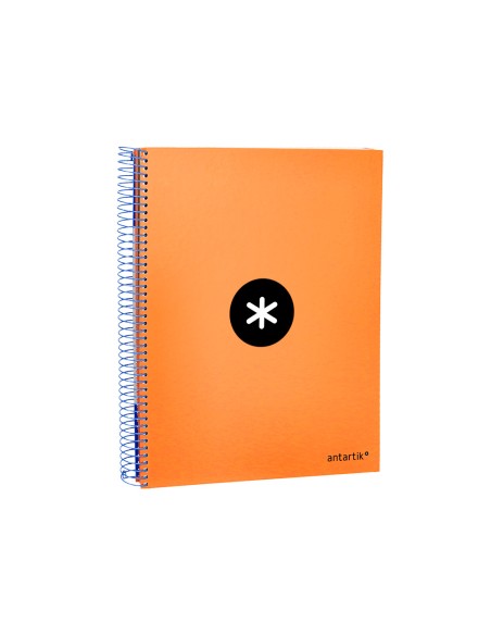 Cuaderno espiral liderpapel a4 micro antartik tapa forrada 120 h 100g cuadro 5 mm color naranja promo caran d ache