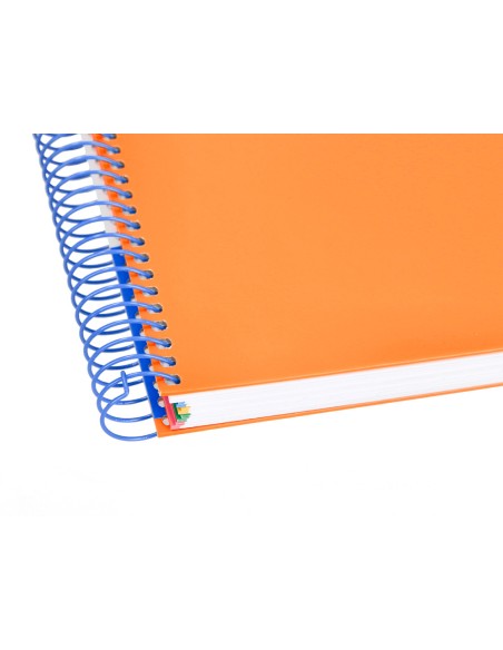 Cuaderno espiral liderpapel a4 micro antartik tapa forrada 120 h 100g cuadro 5 mm color naranja promo caran d ache