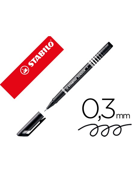 Rotulador stabilo sensor punta de fibra 03 mm negro