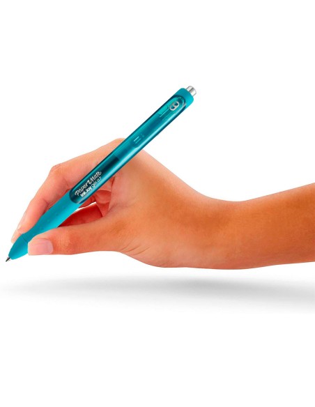 Boligrafo paper mate inkjoy retractil gel pen trazo 07 mm verde azulado
