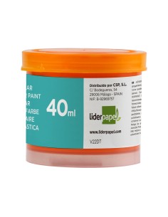 Tempera liderpapel escolar 40 ml naranja