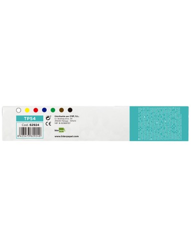 Tempera liderpapel escolar 40 ml caja 7 colores surtidos pincel