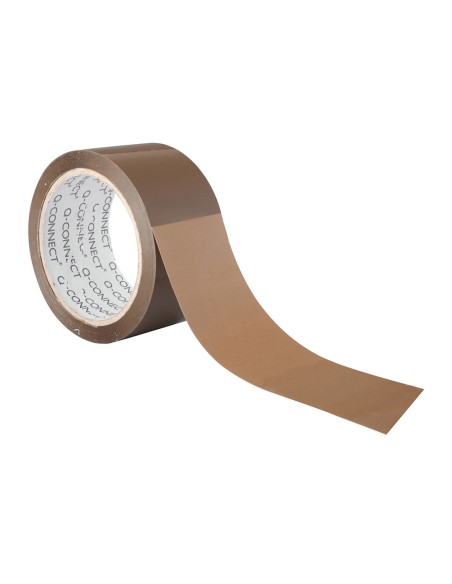Cinta adhesiva q connect polipropileno havana 100 mt x 50 mm para embalaje