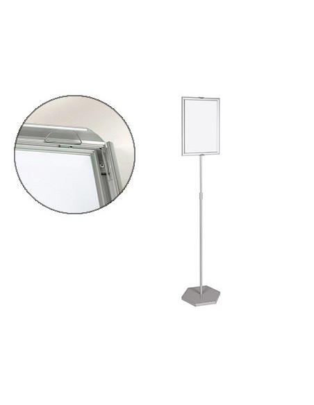 Expositor de pie bi office para formatos a3 ajustable en altura 102 cm
