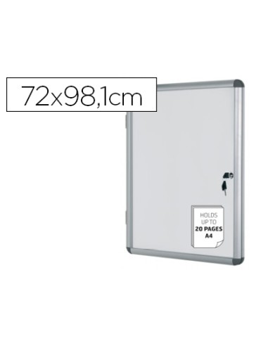 Vitrina de anuncios bi office fondo magnetico extraplana de interior 720x981 mm