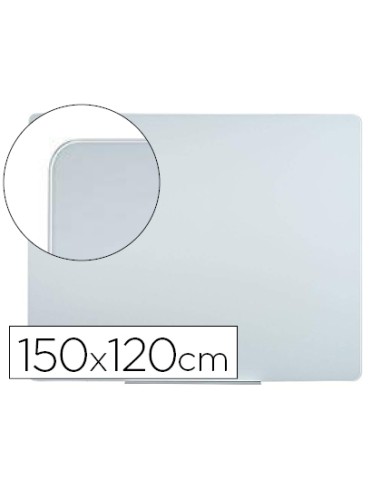 Pizarra blanca bi office cristal magnetica 150x120 cm