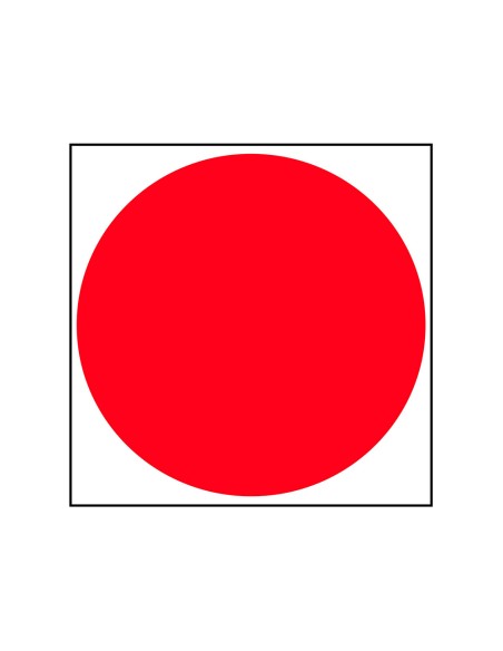 Etiqueta adhesiva apli 11909 vinilo rojo senalizacion cristales 114 mm diametro blister de 1 unidad