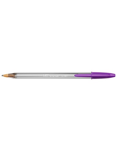 Boligrafo bic cristal fun morado punta 16 mm